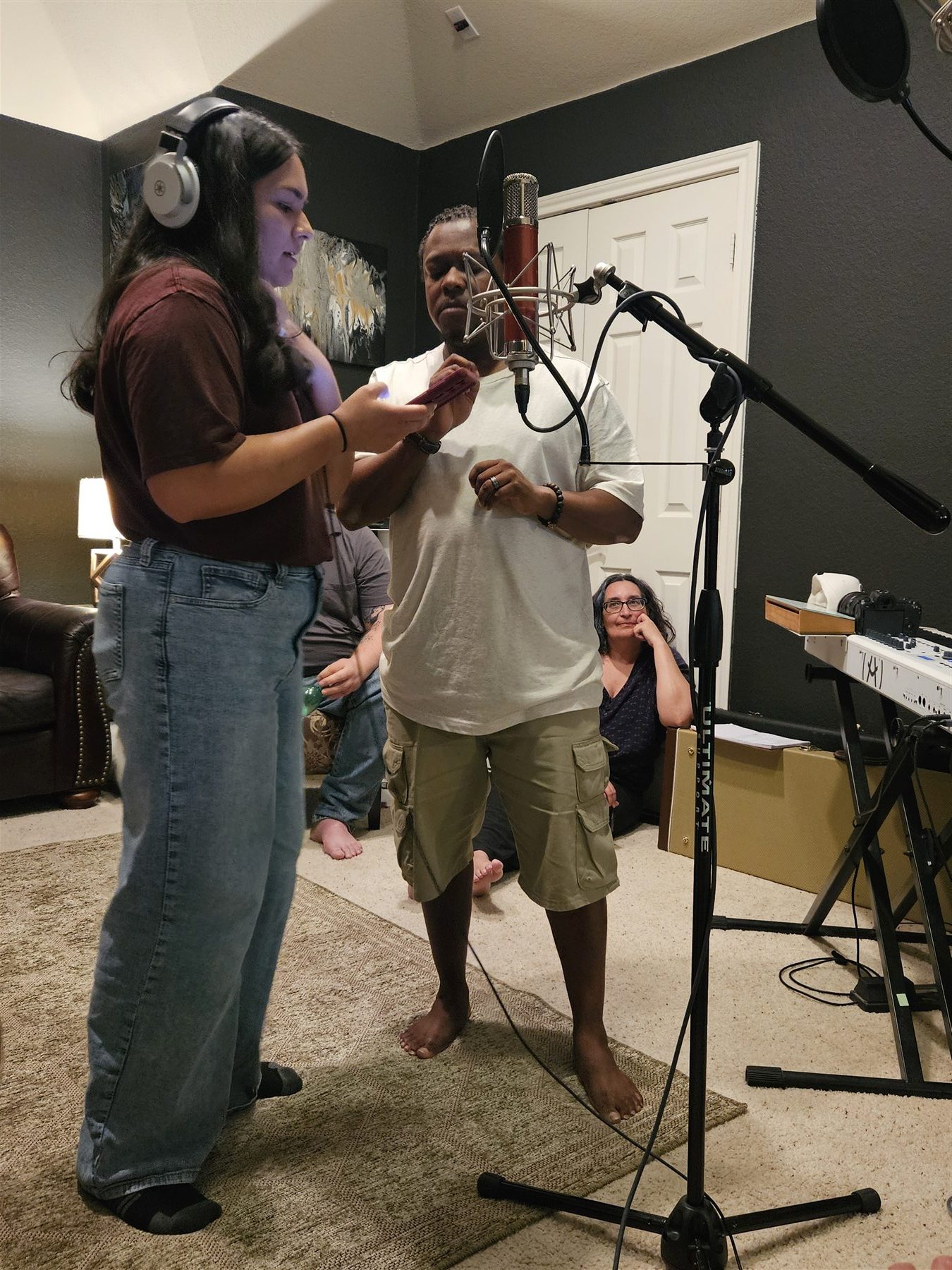 A Corinthians vocal recording session